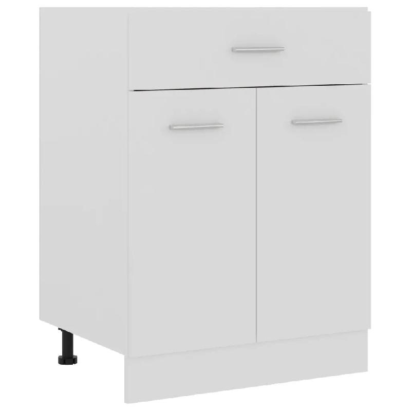 Helloshop26 - Armoire à tiroirs moderne scandinave cuisine rangement pratique 60 x 46 x 81 cm en bois d'ingénierie blanc 02_0047663 - blanc Bois mas_0