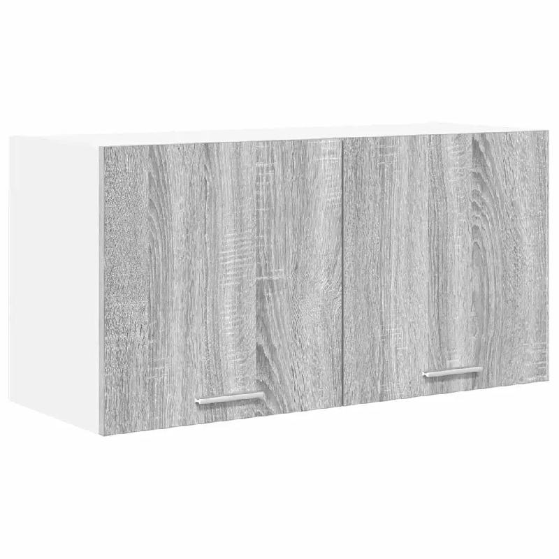 Helloshop26 - Armoire suspendue moderne polyvalente grand espace de stockage 80 x 31 x 40 cm en bois d'ingénierie gris sonoma 02_0053230 - gris Bois_0