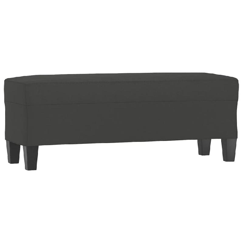 Helloshop26 - Banc banquette 100 x 35 x 41 cm tissu microfibre gris foncé - gris polyester 3000588347761_0