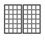 Jeu de fers supplémentaire pour gaufrier électrique professionnel 4 x 6 fruits - SK0159_0