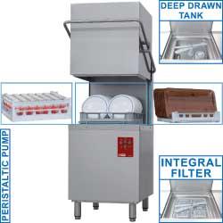 Lave-vaisselle professionnel électrique à capot - Panier 500x500 mm - Fast Wash DK7/6_0