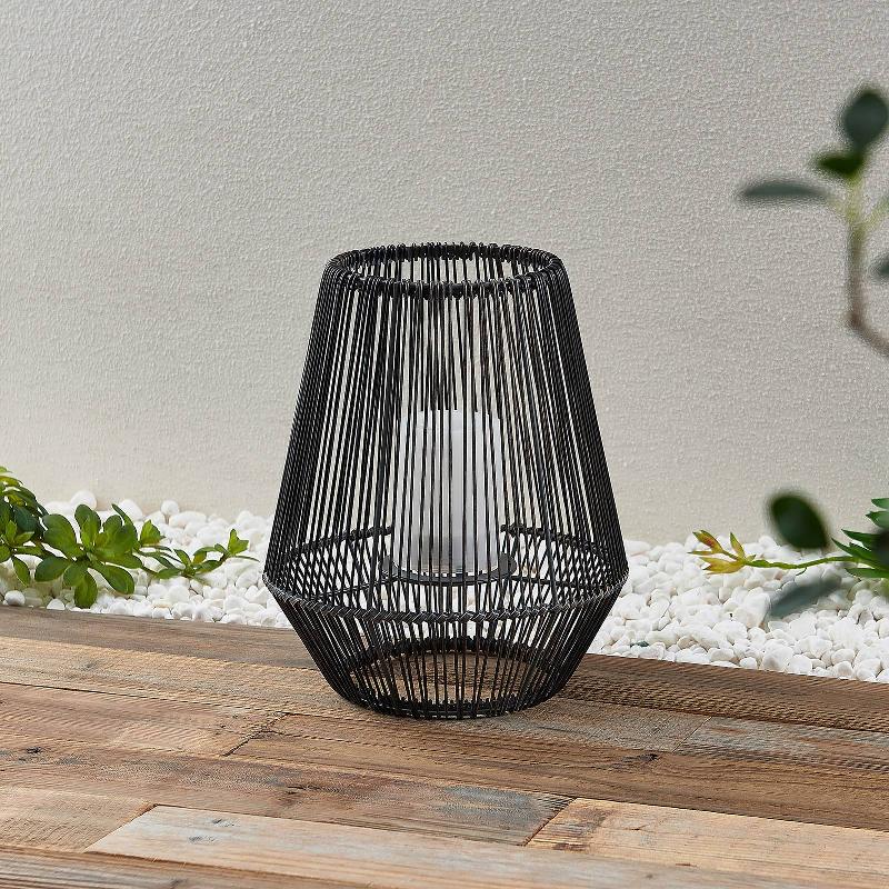 LINDBY KAATI LANTERNE SOLAIRE LED, ROTIN,  26 CM