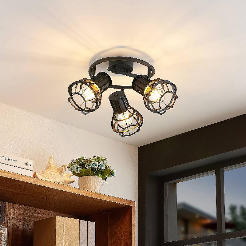LINDBY NURJA PLAFONNIER, ROND, À 3 LAMPES