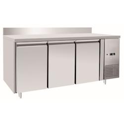 METRO Professional Table réfrigérée GCC3100BS, Inox, 179.5x70x85cm, 334L, refroidissement par air, 400W, dégivrage automatique, avec serrure, arge_0