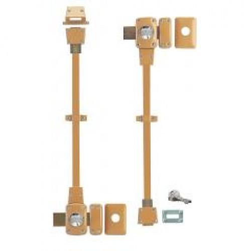 PAIRE DE VERROUS 4 POINTS EN APPLIQUE - BOUTON CYLINDRE - MAIN DROITE FTH THIRARD