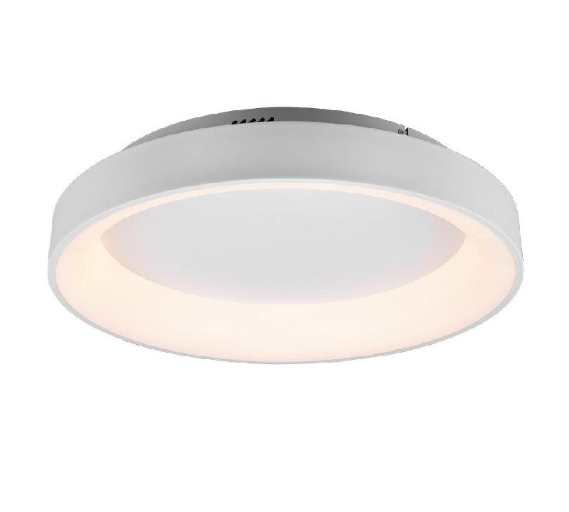 Plafonnier LED 48W, 5600 lm, 2700-6000K, Ø60 cm, Blanc Mat avec Télécommande - Trio - Girona - blanc 4017807489859_0