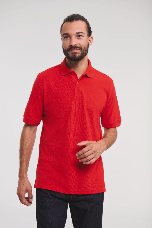 Polo Heavy Duty - Réf: RU599M - Russell - 65% polyester / 35% coton - Lavable à 60°C - Tailles 3XL à 6XL - Couleur White_0