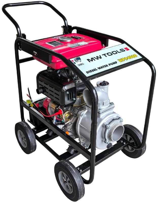 Pompe à eau 4 haut débit - 96 000 L/h - Moteur thermique diesel 10 ch - Hauteur de refoulement 31 m - Démarrage électrique MW Tools WP9400D_0