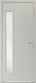 Portes battantes acier contemporaines mi-vitrées Abscisse - isolation thermique et acoustique - sécurité 5 points_0