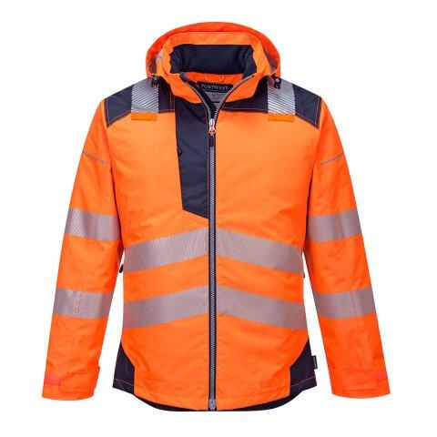 PORTWEST T400 PARKA HV PW3 ORANGE/MARINE - TAILLE S