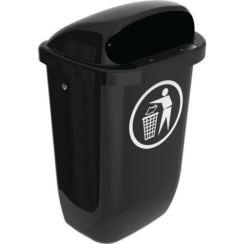 POUBELLE D'EXTÉRIEUR DE RUE 50L ANTHRACITE - VEPABINS