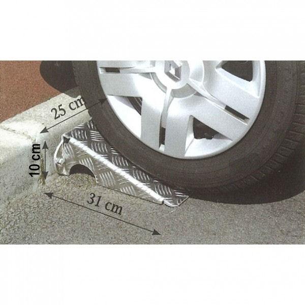 Lot de 2 rampes d'accès pour trottoir en aluminium - Mottez - charge jusqu'à 1 tonne - surface antidérapante - garantie 3 ans_0
