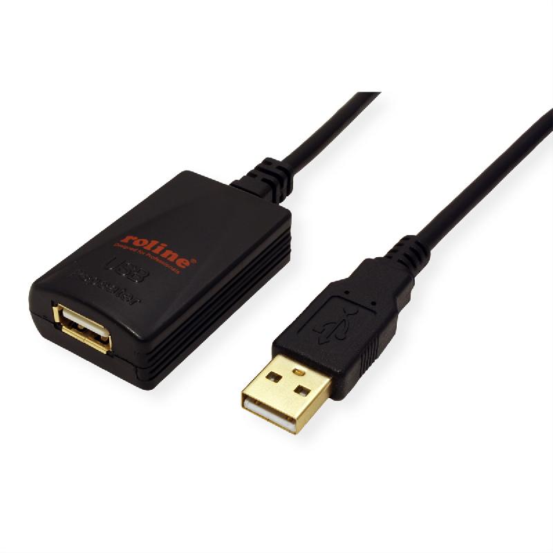 ROLINE Rallonge USB 2.0, noir, 5 m_0