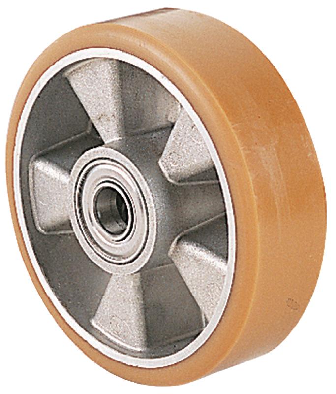 ROUE ALU BANDAGE POLYRETHANNE FORCE 180 KG DI AM 80MM - MANUTAN COLLECTIVITÉS
