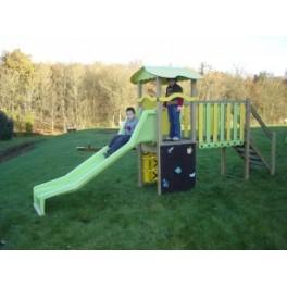 Structure multi-jeux - Le bouton d'or bambin - Pin nord rouge Finlande - Pour enfants de 2 à 7 ans_0