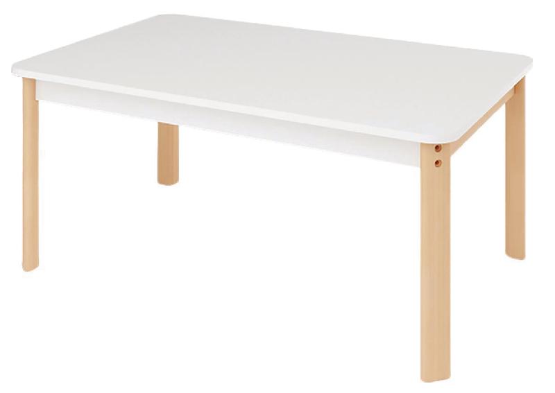 TABLE ERGO RECTANGULAIRE T5 - BLANC/HÊTRE - MANUTAN COLLECTIVITÉS