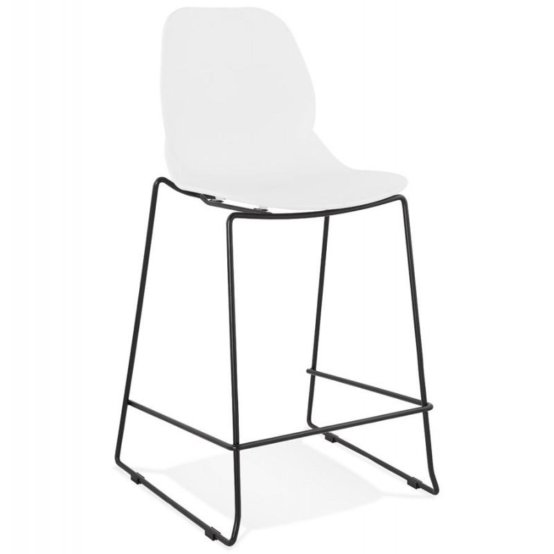 Tabouret de bar Garen 101cm blanc - Paris Prix - Compatible mi-hauteur et usage extérieur_0