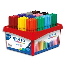 TURBO COLOR SCHOOLPACK DE 144 FEUTRES POINTE MOYENNE DE COULEURS ASSORTIES