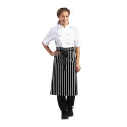 Whites Chefs Clothing Tablier de cuisine Whites rayé blanc et noir - noir A938_0