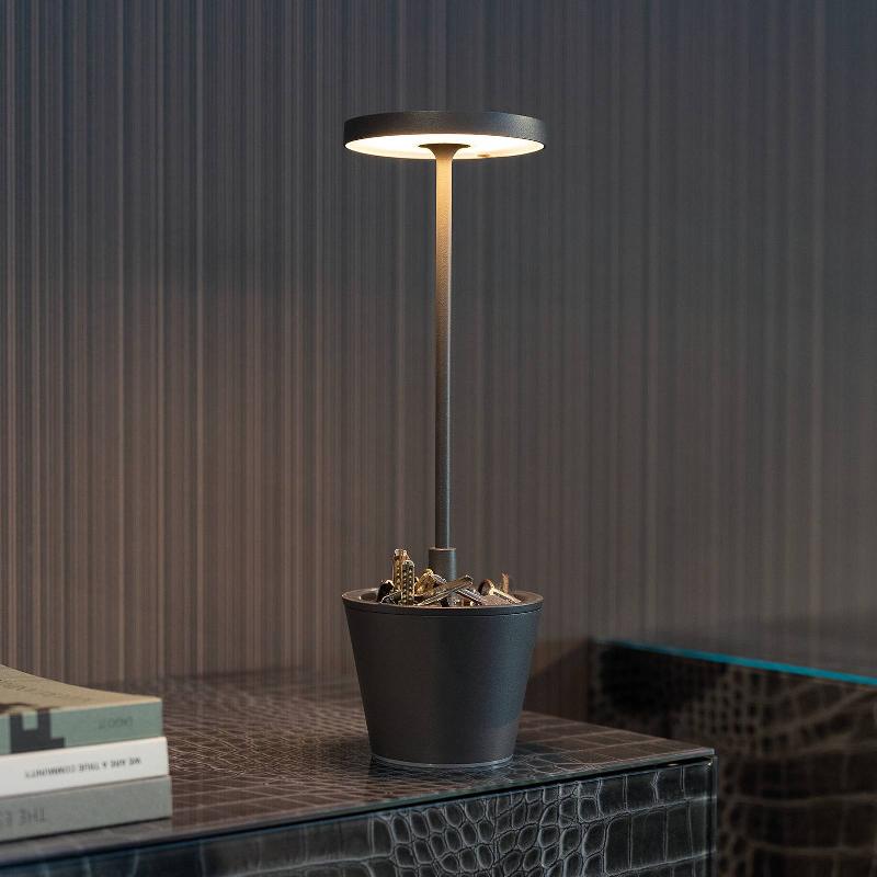 ZAFFERANO POLDINA REVERSO LAMPE BATTERIE GRIS