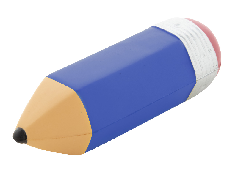 Balle anti-stress en forme de crayon - couleur bleue - 20,8g_0