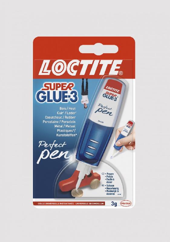 Colle glue gel - Super Glue 3 Perfect Pen LOCTITE, format stylo, 3 g - gel repositionnable pour tout type de support_0