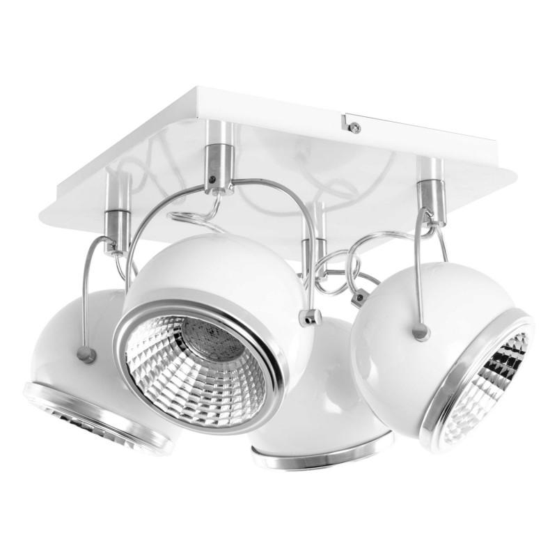 Plafonnier 4 spots moderne Ball 26 cm blanc - Paris Prix - Métal, LED GU10, 450lm, 3000K, IP20_0