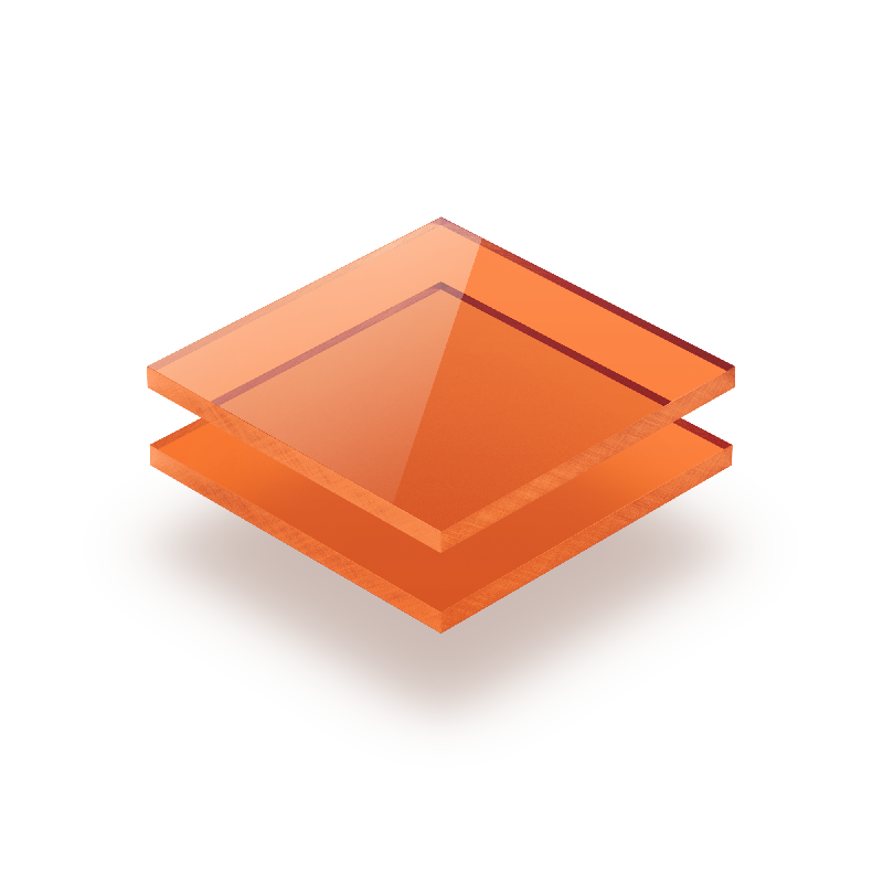 Plaque plexiglass teinté orange 3mm_0