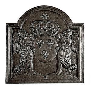 PLAQUE DE CHEMINÉE GODIN ARMES DE FRANCE 8074