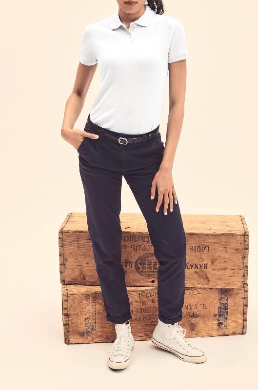 Polo Femme Premium - Réf: SC63030 - Coupe cintrée, 100% coton, Fruit of the Loom, 180 g/m²_0
