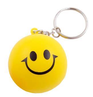 Porte-clé smiley anti-stress - diamètre 4 cm - léger 0,01 g_0