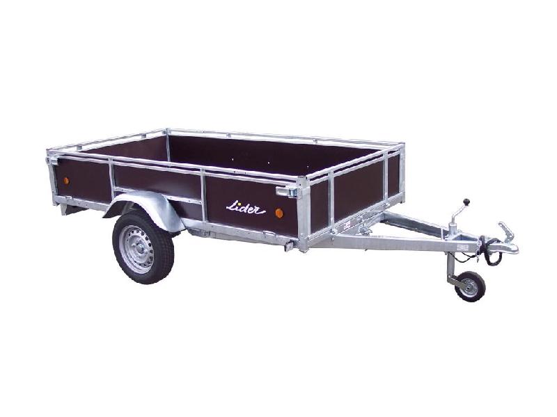 Remorque industrielle 34460 - PTAC jusqu'à 750 kg - caisse basculante avec ridelles rabattables_0