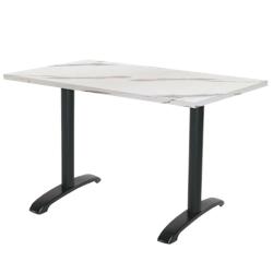 Restootab - Table 120x70cm - modèle Bazila marbre blanc - blanc TB-BZ2RC-12070M-MB.BLA_0