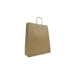 Sac papier poignées torsadees naturel 55+15x45 cm - Vendu par 150 - 3760365400453_0