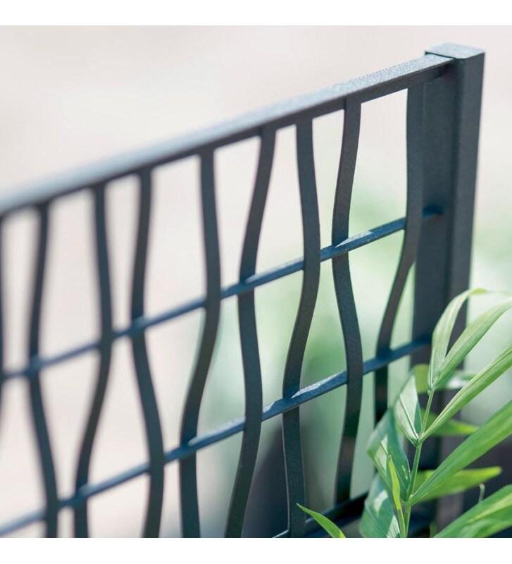 Stefanplast Jardinière rectangulaire Ethica avec dossier, 80 cm, plâtre - blanc 8003507686007_0