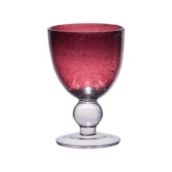 Verre à pied 28 cl artisan bullé violet x6 -  Rond Verre Table Passion 8.8x8.8 cm - violet verre 3106233020789_0