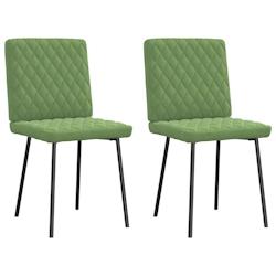VidaXL Chaises à Manger Lot De 2 Vert Clair Velours - vert 4101106_0