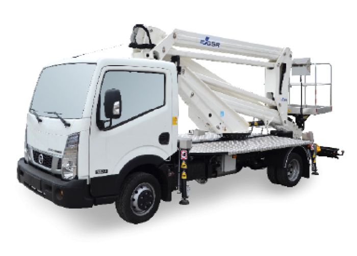 Camion nacelle B240PX - GSR - Hauteur de travail 23.6 m, déport 12.3 m, charge utile 250 kg_0