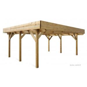 Carport en bois, autoclave 6x5m rangement 2 voitures - 0700432-burger_0