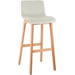 CLP Tabouret de bar Hover velours piètement 4 pieds Natura Crème - beige textile 326999_0