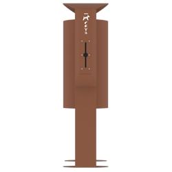 Rossignol - Corbeille 40L sur pied avec distributeur de sacs canins ARKEA CANIN - effet corten - marron acier 59164_0