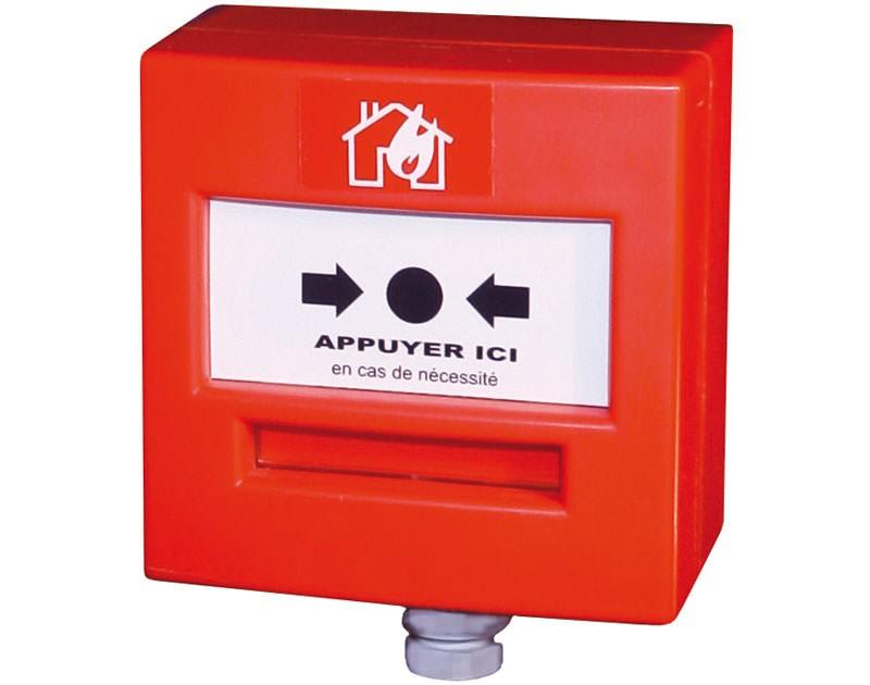 DÉCLENCHEUR MANUEL ROUGE ÉTANCHE POUR ALARME INCENDIE 1 CONTACT - DM-4713R1C