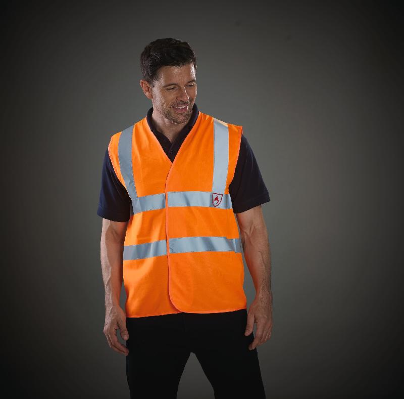 Gilet haute visibilité & LSF (chaleur et flamme) - Réf: YHVW100FR - Polyester, bandes réfléchissantes, EN533, ENISO20471:2013_0
