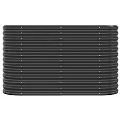 Helloshop26 - Jardinière bac lit surélevé plantes fleurs terrasse jardin de jardin acier enduit de poudre anthracite 02_0039490 - 3000218534240_0