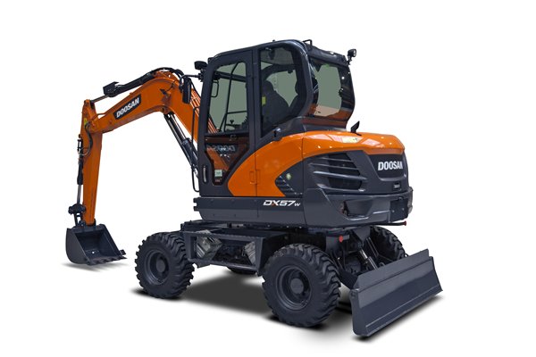 Mini pelle 5,79t - Doosan DX57W-5 - Puissante et polyvalente avec moteur Doosan D24_0