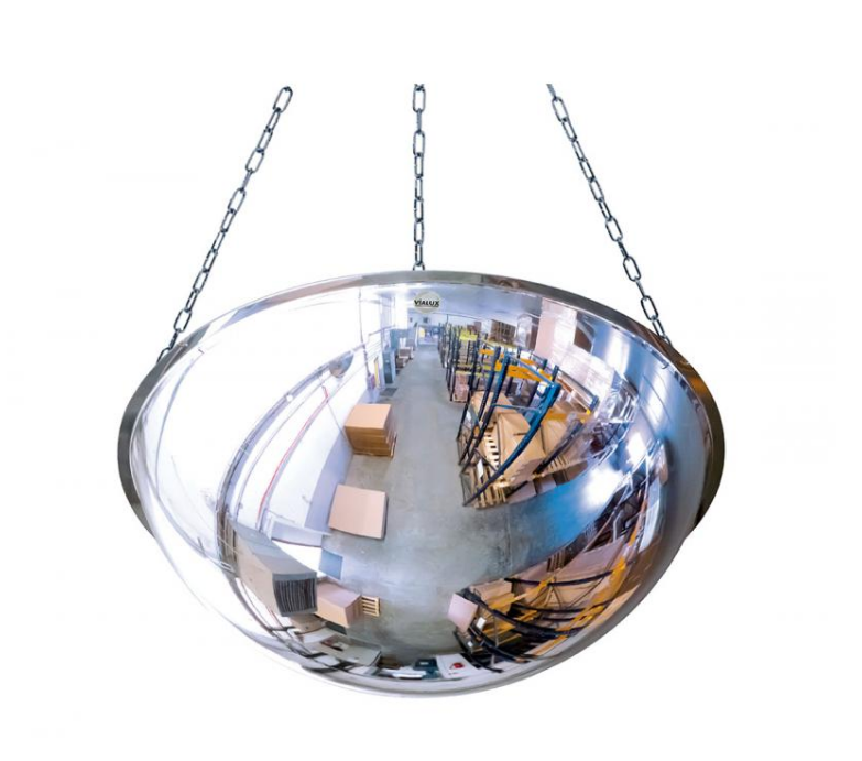 Miroir Hémisphérique 1/2 sphère - contrôle 3 ou 4 directions - avec chaînettes de 1 mètre_0