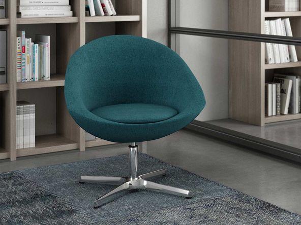 Fauteuil d'accueil Adi en tissu_0