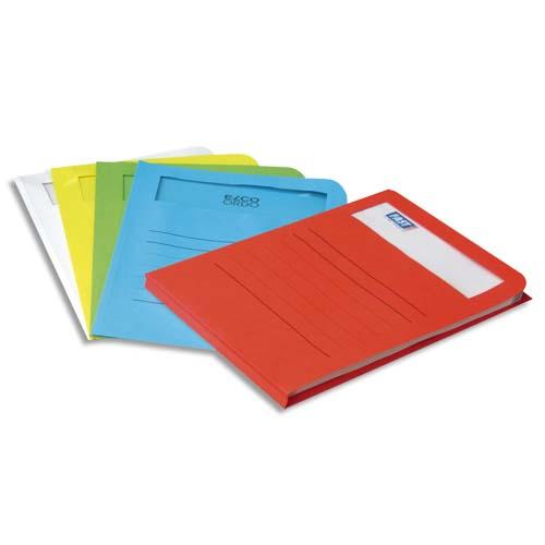 PAQUET DE 10 POCHETTES COINS ELCO EN CARTE 120G, FENÊTRE RECTANGLE. FORMAT 22X31CM. ASSORTIS - LOT DE 3
