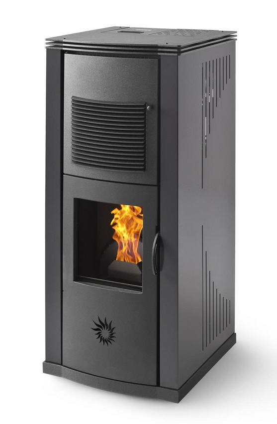 Poêle polycombustible Flori 120 - Réf : PBGA-017 - 12 kW - Granulés de bois - Réservoir 18 kg_0