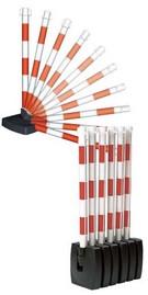 Poteau de signalisation PVC bi-pose 4 kg - système abattant et socle PA_0